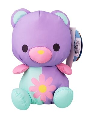 NEW, TEDDY THE BEAR 7" SWISHEEZ RETRO PLUSH NEON COLORS PARACHUTE FABRIC
